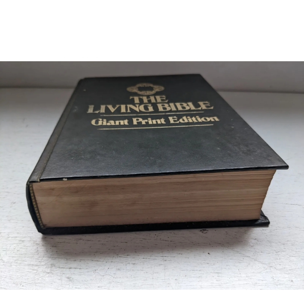 The Living Bible Giant Print Edition 1984 Hardcover Vintage - Picture 9 of 10